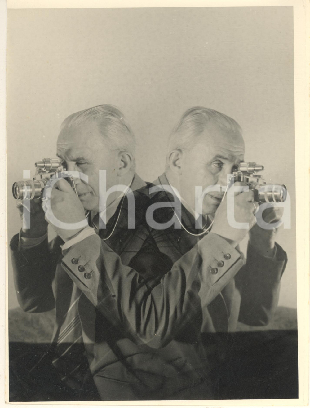 Fotografia d epoca originale 1960 ca MILANO Giornalista Giancarlo GIANNINI fotografo  Fotomontaggio 3 1