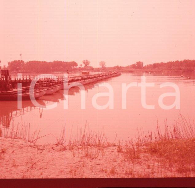 Fotografia d epoca originale 1960ca VIGEVANO PV Ponte di barche sul Ticino POSITIVO ORIGINALE 1 1