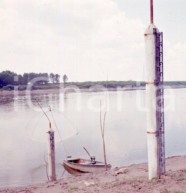 Fotografia d epoca originale 1960ca OCCHIOBELLO RO Idrometro sul Po POSITIVO ORIGINALE 1
