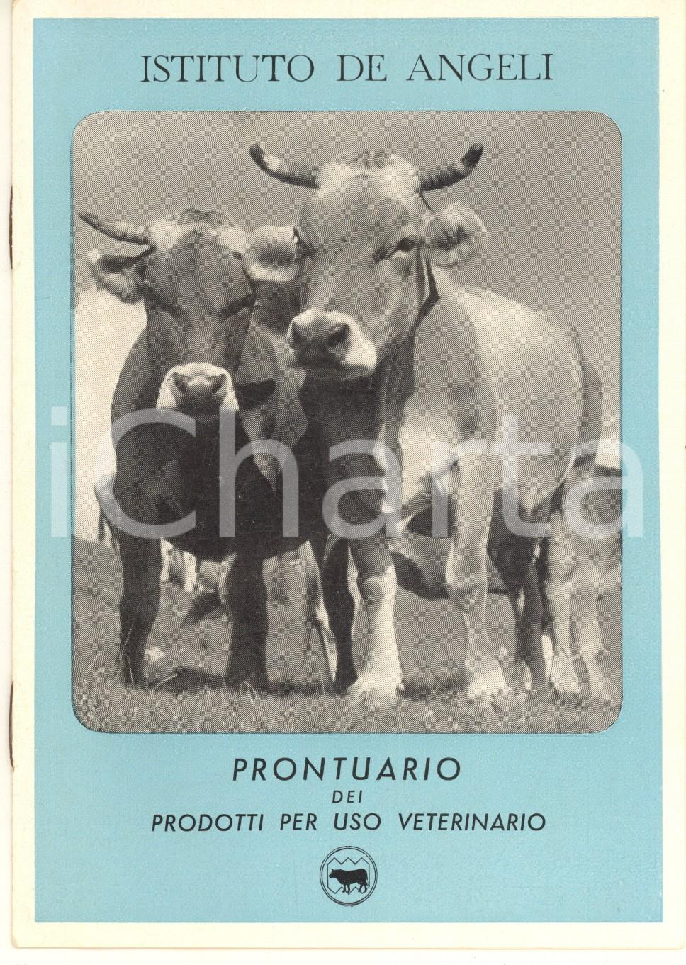 Materiale pubblicitario d’epoca 1951 MILANO Istituto DE ANGELI  Prontuario dei prodotti per uso veterinario 1