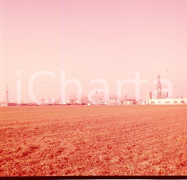 Fotografia d epoca originale 1965ca CORTEMAGGIORE PC Raffineria Agip POSITIVO ORIGINALE 1