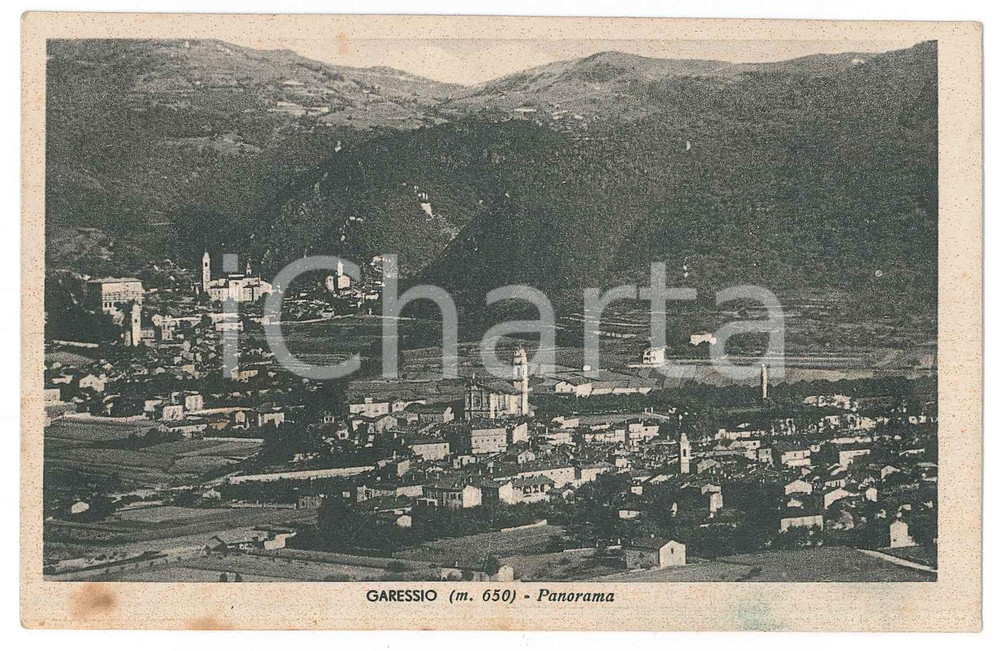 Cartolina originale da collezione 1947 GARESSIO CN Panorama del paese  Cartolina FP NV 1