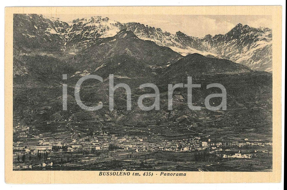 Cartolina originale da collezione 1935 ca BUSSOLENO TO Panorama del paese  Cartolina FP NV 1