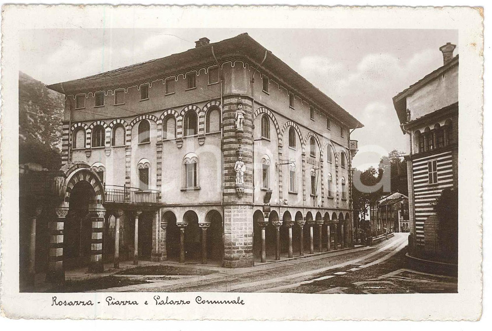 Cartolina originale da collezione 1947 ROSAZZA BI Municipio del paese  Cartolina FP VG 1
