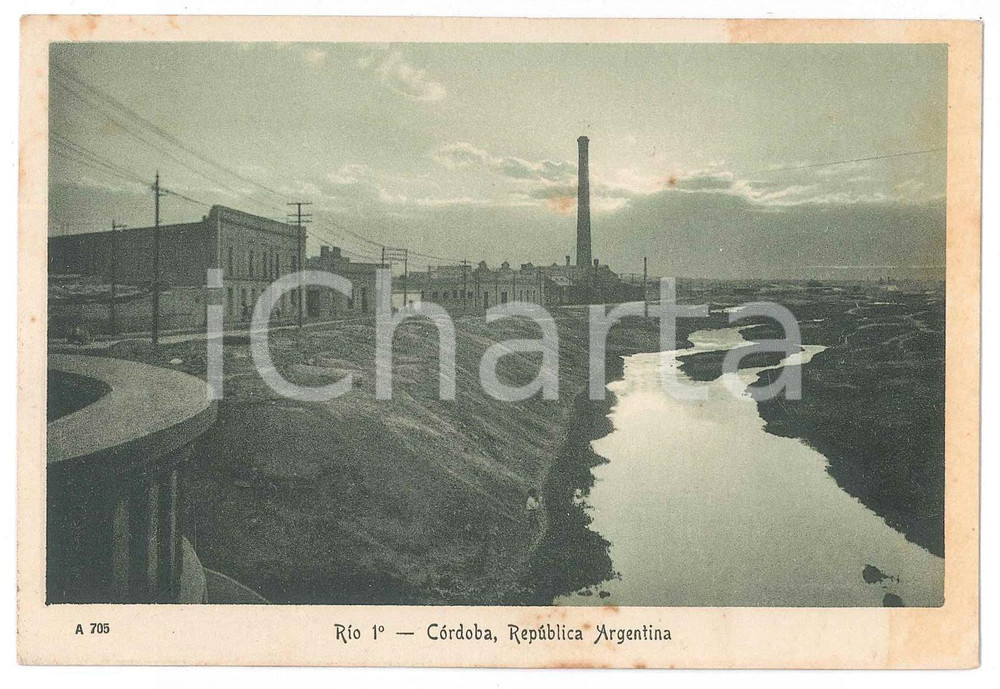 Cartolina originale da collezione 1940 ca CORDOBA ARGENTINA Rio Primero  Postcard FG NV 1