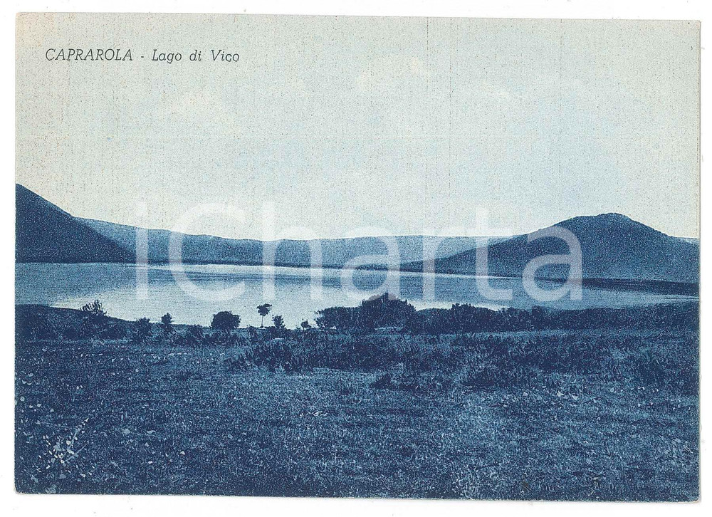 Cartolina originale da collezione 1950 ca CAPRAROLA VT Veduta del Lago di Vico  Cartolina FG NV 1