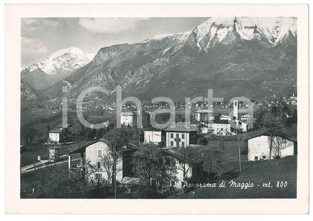 Cartolina originale da collezione 1952 CREMENO Panorama della frazione MAGGIO Cartolina FG VG 1
