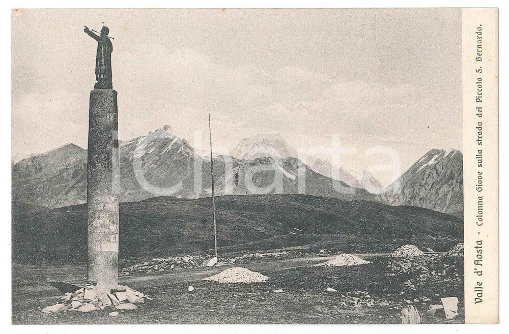 Cartolina originale da collezione 1930 ca LA THUILE Colle Piccolo San Bernardo  Colonna di Giove  Cartolina FP 1