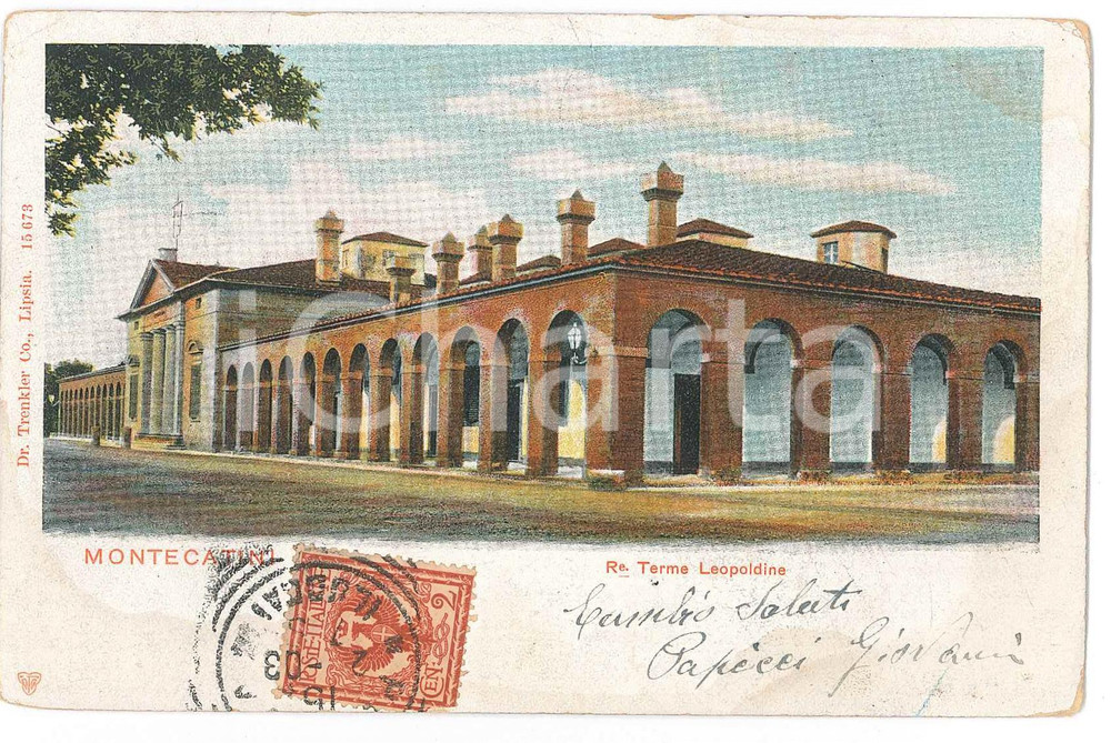 Cartolina originale da collezione 1903 MONTECATINI TERME Regie Terme Leopoldine  Cartolina FP VG 1