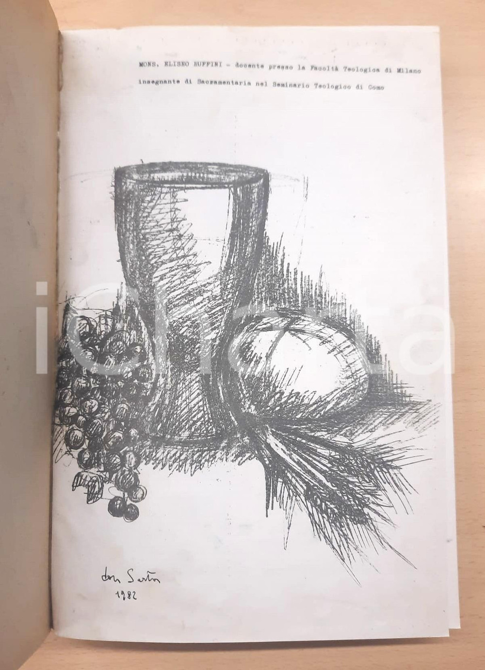 Libro, pubblicazione d epoca 1982 Mons. Eliseo RUFFINI  Teologia eucaristica Dattiloscritto 232 pp. 1