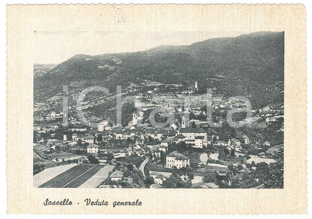 Cartolina originale da collezione 1959 SASSELLO SV Veduta generale del paese  Cartolina FG VG 1