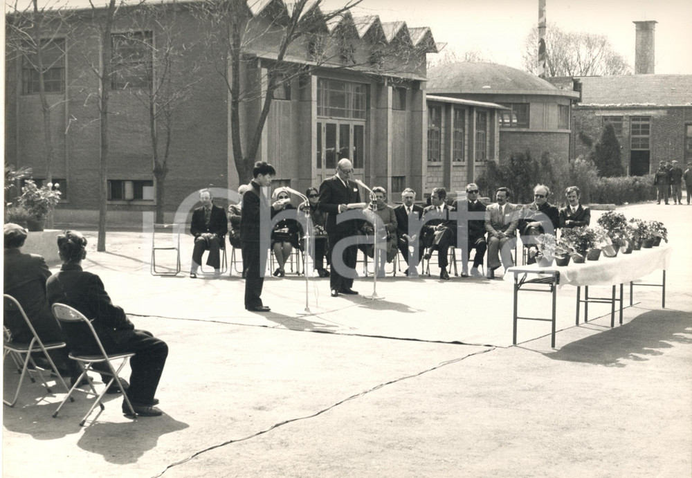 Fotografia d epoca originale 1975 CHINA TIENTSIN Mostra MONTEDISON elettronica  Inaugurazione Foto 1 1