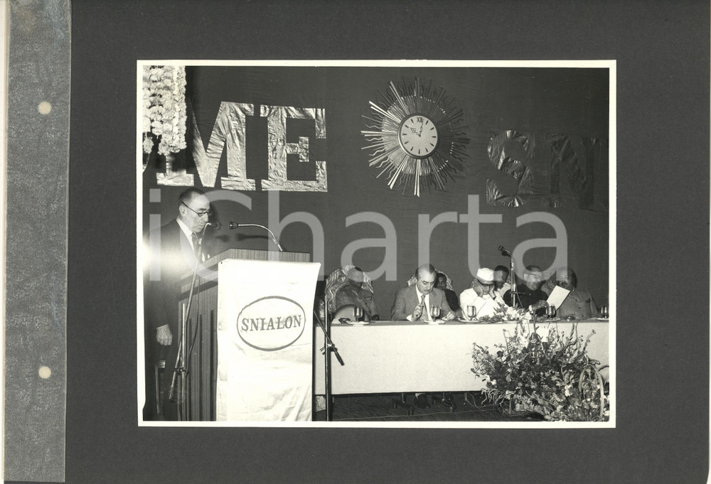 Fotografia d epoca originale 1974 BOMBAY Inaugurazione stabilimento BARODA RAYON SNIALON Conferenza stampa 5 1
