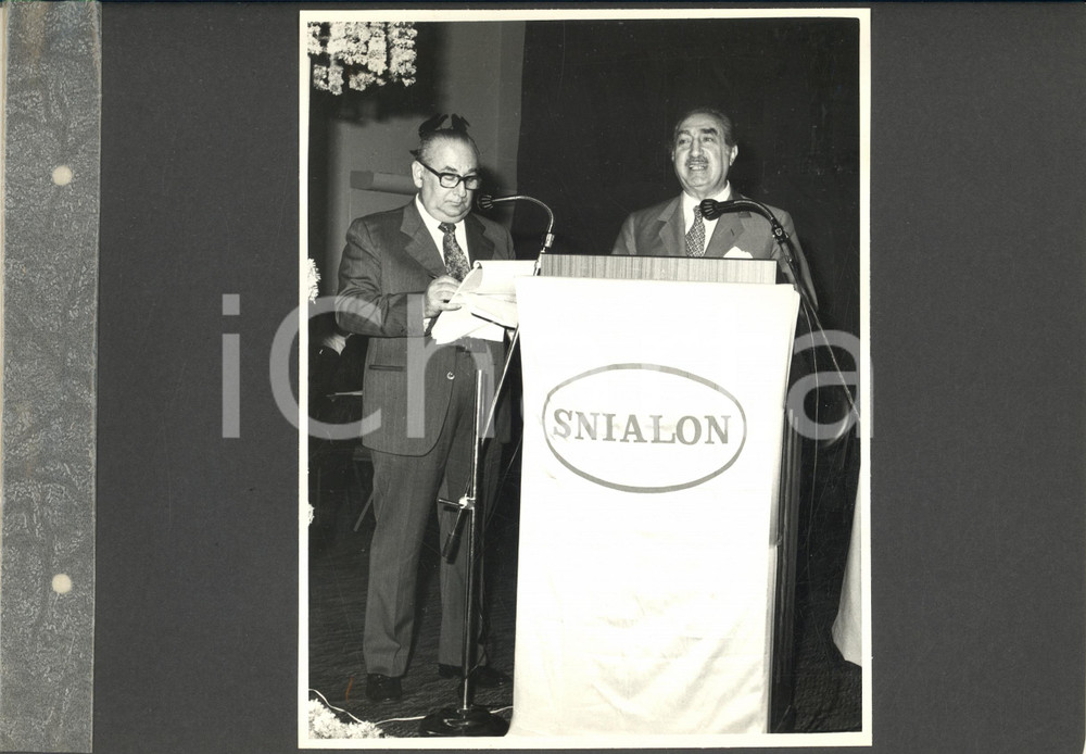 Fotografia d epoca originale 1974 BOMBAY Inaugurazione stabilimento BARODA RAYON SNIALON Conferenza stampa 6 1