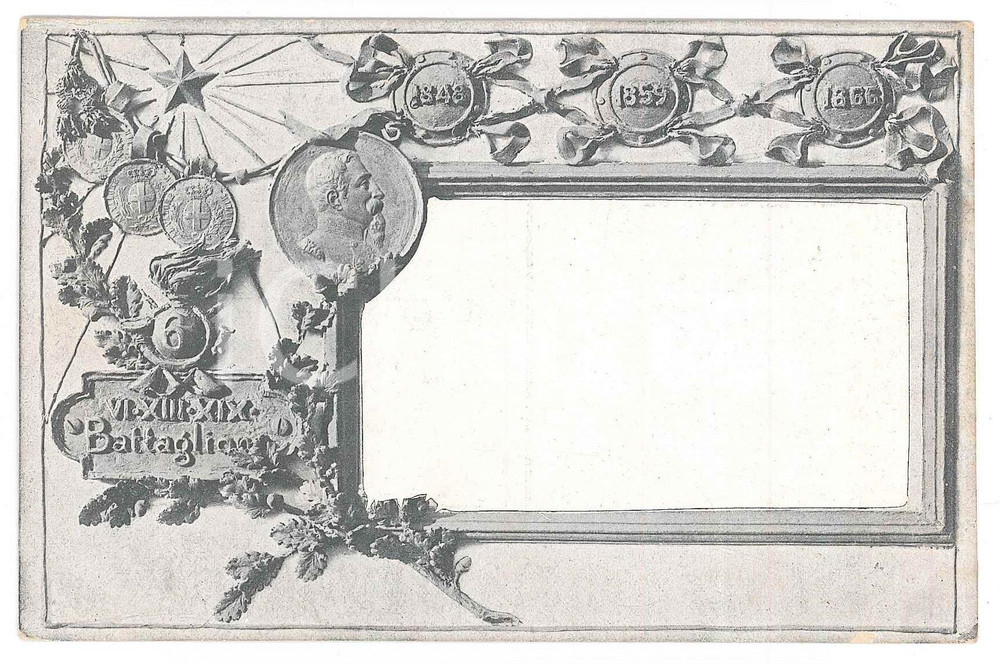 Cartolina originale da collezione 1900 ca BERSAGLIERI 6° Reggimento  VI XIII XIX Battaglione  Cartolina FP NV 1