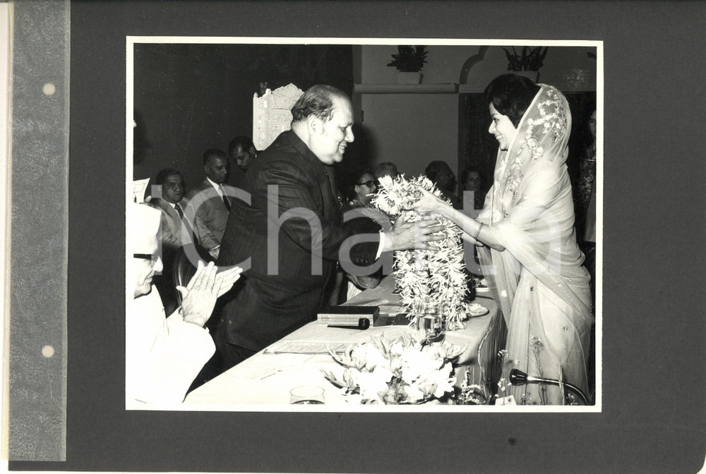 Fotografia d epoca originale 1974 BOMBAY Cerimonia per inaugurazione stabilimento BARODA RAYON SNIALON Foto 1 1