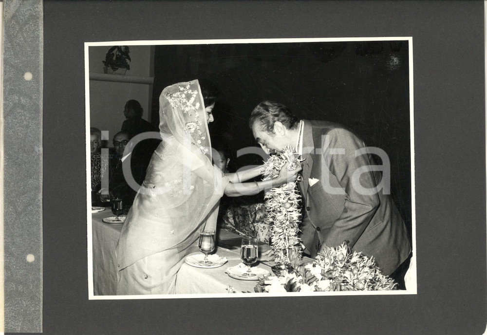 Fotografia d epoca originale 1974 BOMBAY Cerimonia per inaugurazione stabilimento BARODA RAYON SNIALON Foto 2 1