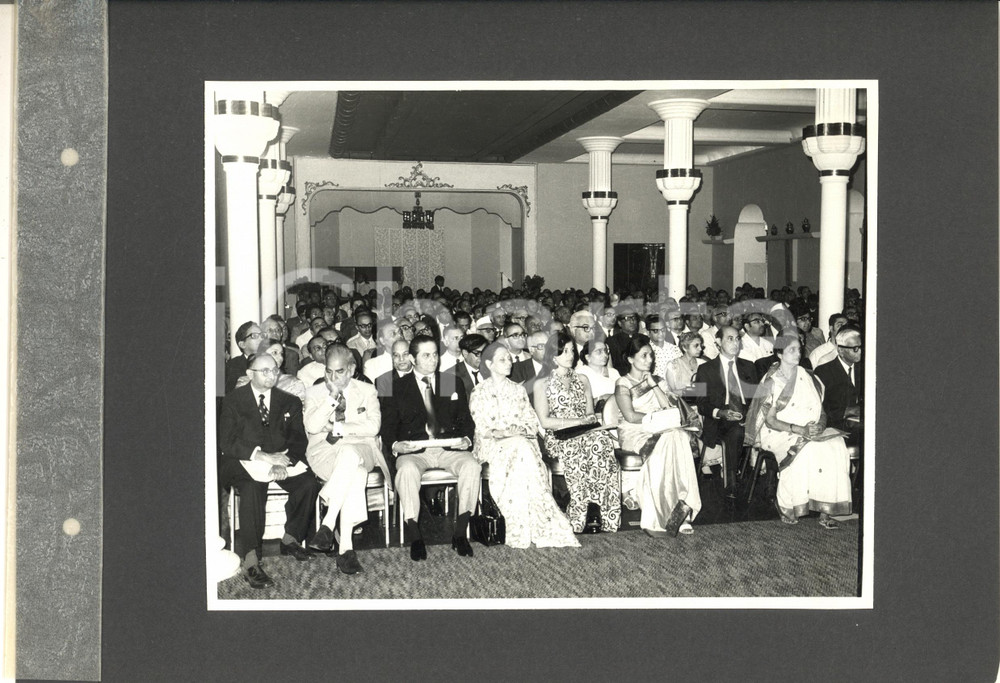 Fotografia d epoca originale 1974 BOMBAY Inaugurazione stabilimento BARODA RAYON SNIALON Conferenza stampa 12 1
