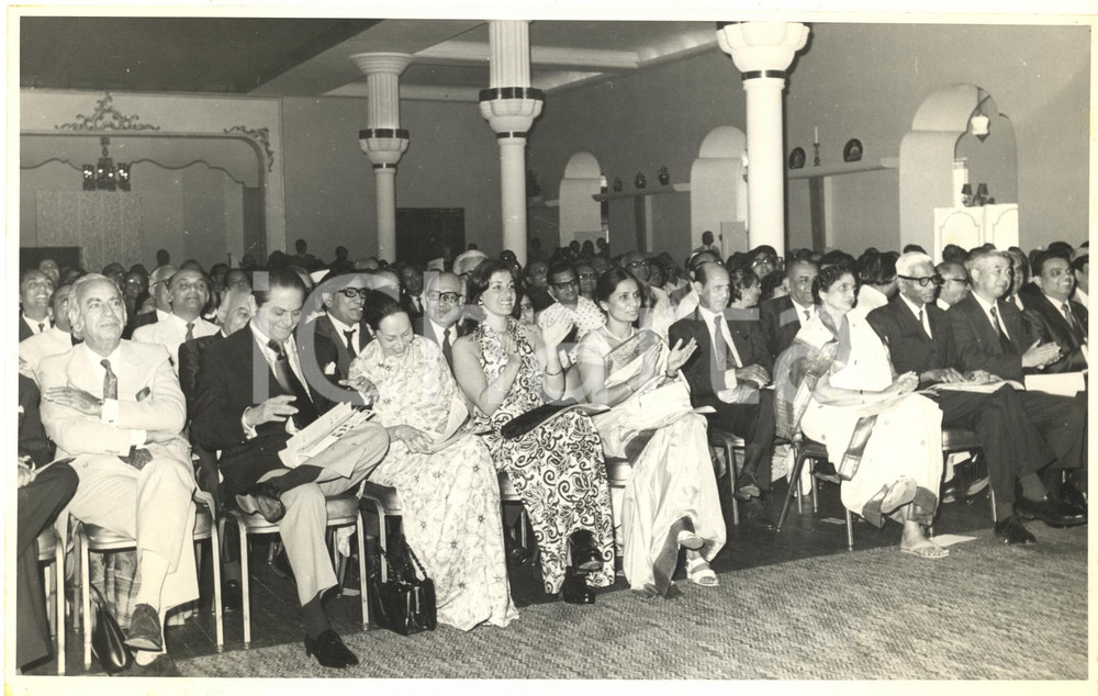 Fotografia d epoca originale 1974 BOMBAY Inaugurazione stabilimento BARODA RAYON SNIALON Conferenza stampa 14 1