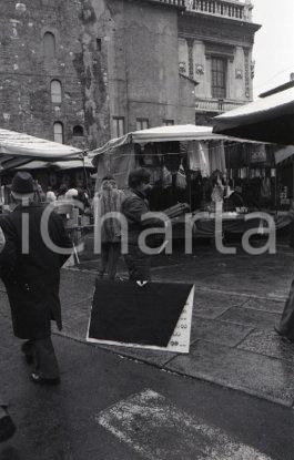 Fotografia d epoca originale 1980ca BRESCIA Mercato di San Faustino NEGATIVO ORIGINALE 1