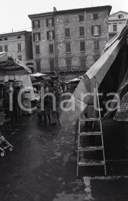 Fotografia d epoca originale 1980ca BRESCIA Mercato di San Faustino NEGATIVO ORIGINALE 1 1