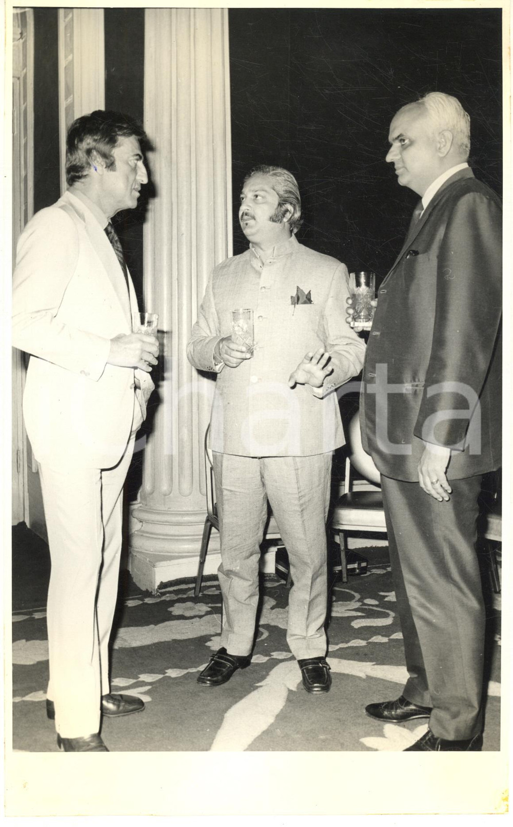 Fotografia d epoca originale 1974 BOMBAY Inaugurazione stabilimento BARODA RAYON SNIALON  Evento serale 1 1