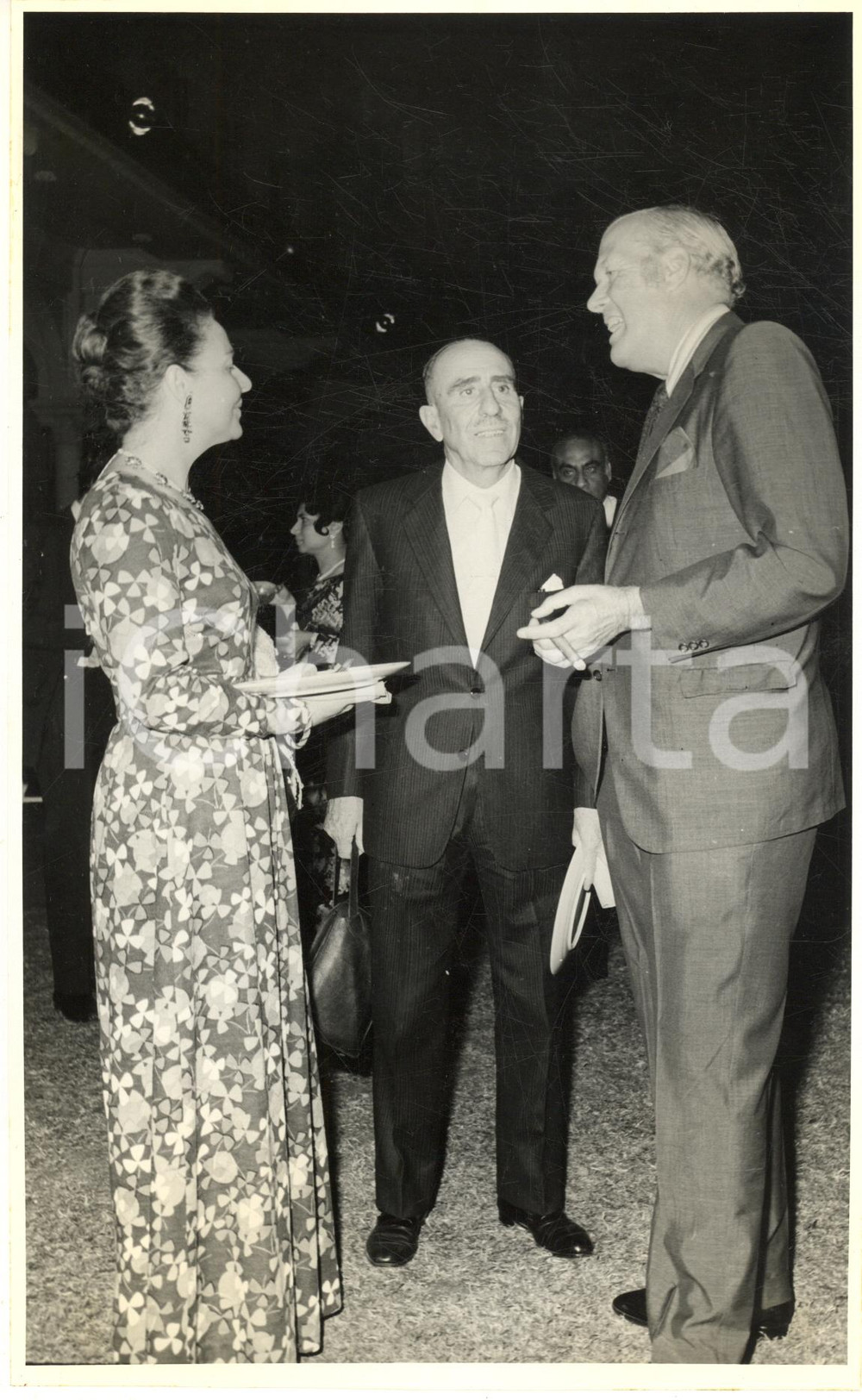 Fotografia d epoca originale 1974 BOMBAY Inaugurazione stabilimento BARODA RAYON SNIALON  Evento serale 3 1