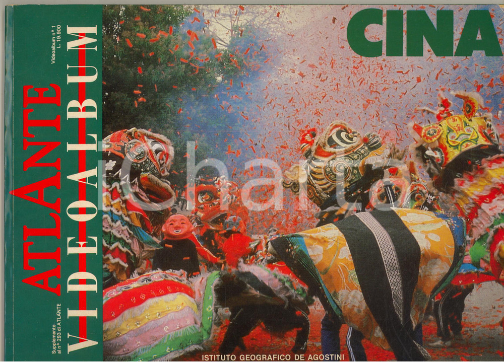Libro, pubblicazione d epoca 1989 ATLANTE  Videoalbum CINA  96 pp. ILLUSTRATO DE AGOSTINI Vintage 1
