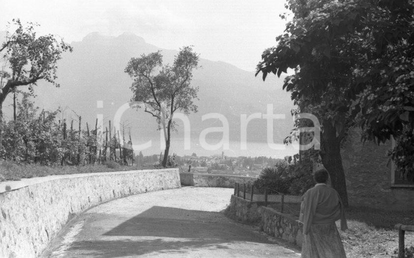 Fotografia d epoca originale 1960 ca SOMANA MANDELLO DEL LARIO Panorama con Lago di Como NEGATIVO ORIGINALE 1