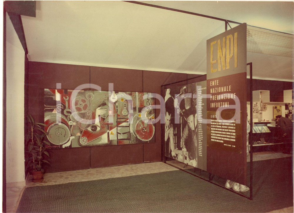 Fotografia d epoca originale Maggio 1960 ROMA   ENPI  Mostra Sanità e Infortuni Foto 24x18 cm 1
