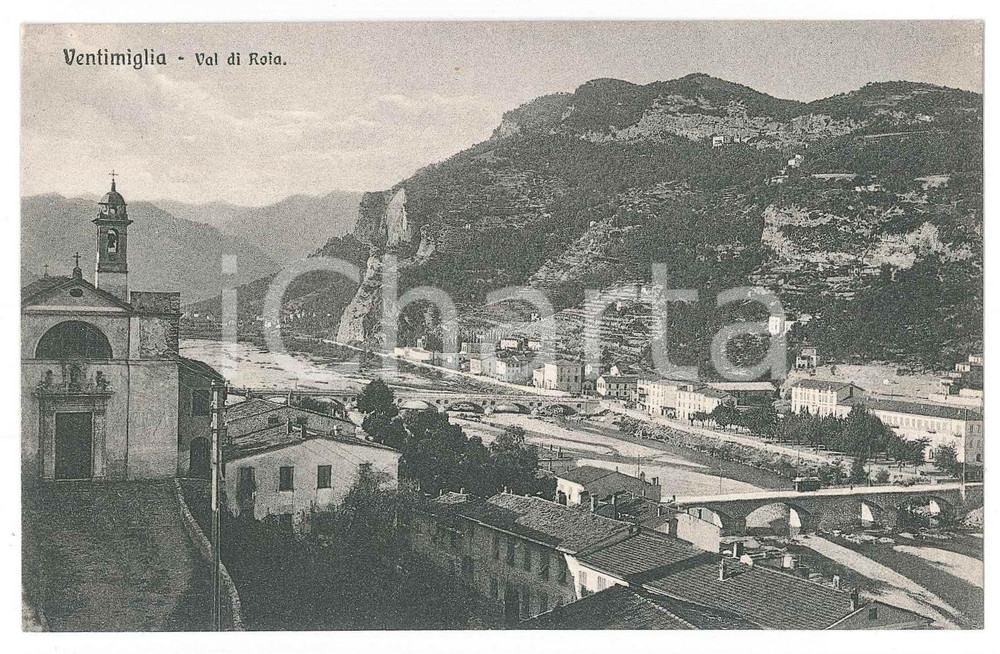 Cartolina originale da collezione 1935 ca VENTIMIGLIA  VAL ROIA IM Panorama  Cartolina FP NV 1