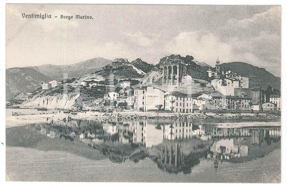 Cartolina originale da collezione 1935 ca VENTIMIGLIA IM Panorama BORGO MARINA Cartolina FP NV 1