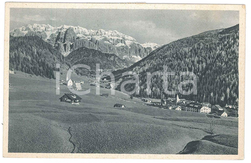 Cartolina originale da collezione 1951 SELVA DI VAL GARDENA Panorama con il Gruppo di Sella  Cartolina FP VG 1