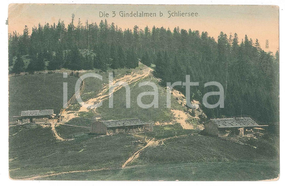 Cartolina originale da collezione 1930 ca SCHLIERSEE DEUTSCHLAND Die 3 Gindelalmen  Postcard FP VG 1
