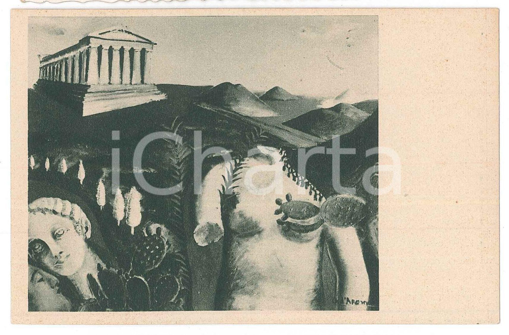 Cartolina originale da collezione 1935 ROMA Littoriali d arte  Primavera fascista di Giovanni D AROMA Cartolina 1