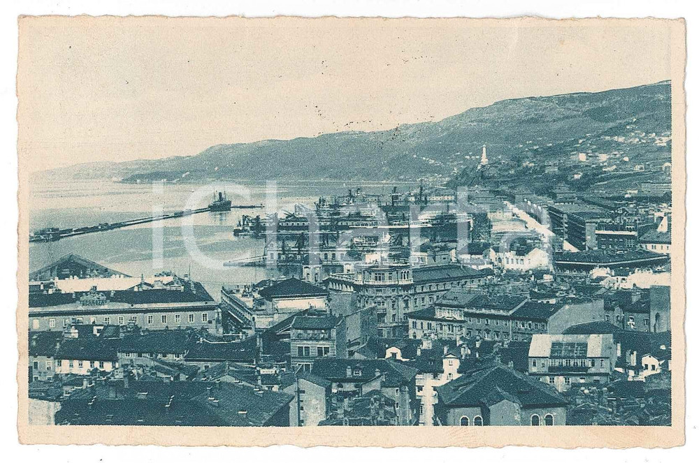 Cartolina originale da collezione 1935 TRIESTE Panorama della città  Cartolina fp vg 1