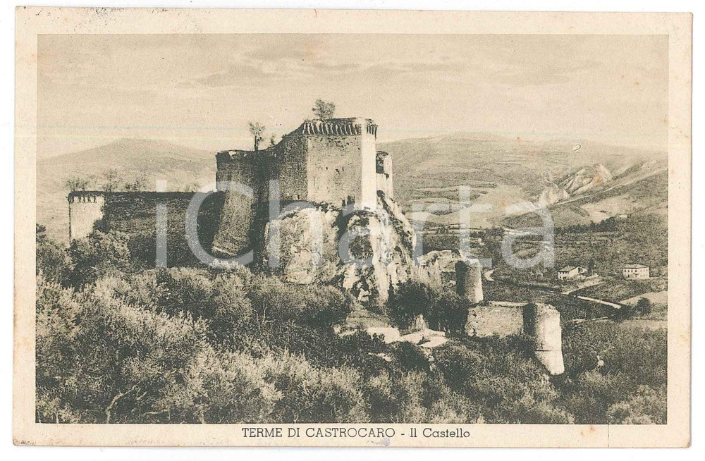 Cartolina originale da collezione 1935 ca CASTROCARO TERME Fortezza medievale  Cartolina FP VG 1