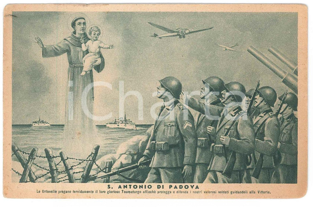 Cartolina originale da collezione 1930 ca CAMPOBASSO Orfanotrofio Antoniano Femminile SANT ANTONIO Cartolina FP VG 1