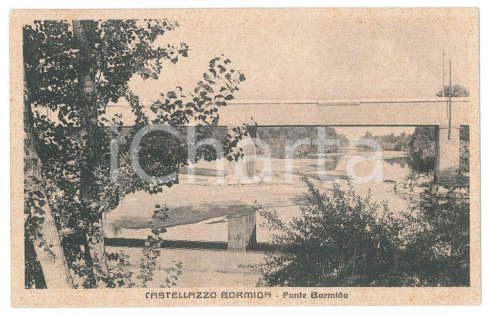 Cartolina originale da collezione 1935 ca CASTELLAZZO BORMIDA AL Ponte sul fiume Bormida  Cartolina FP NV 1
