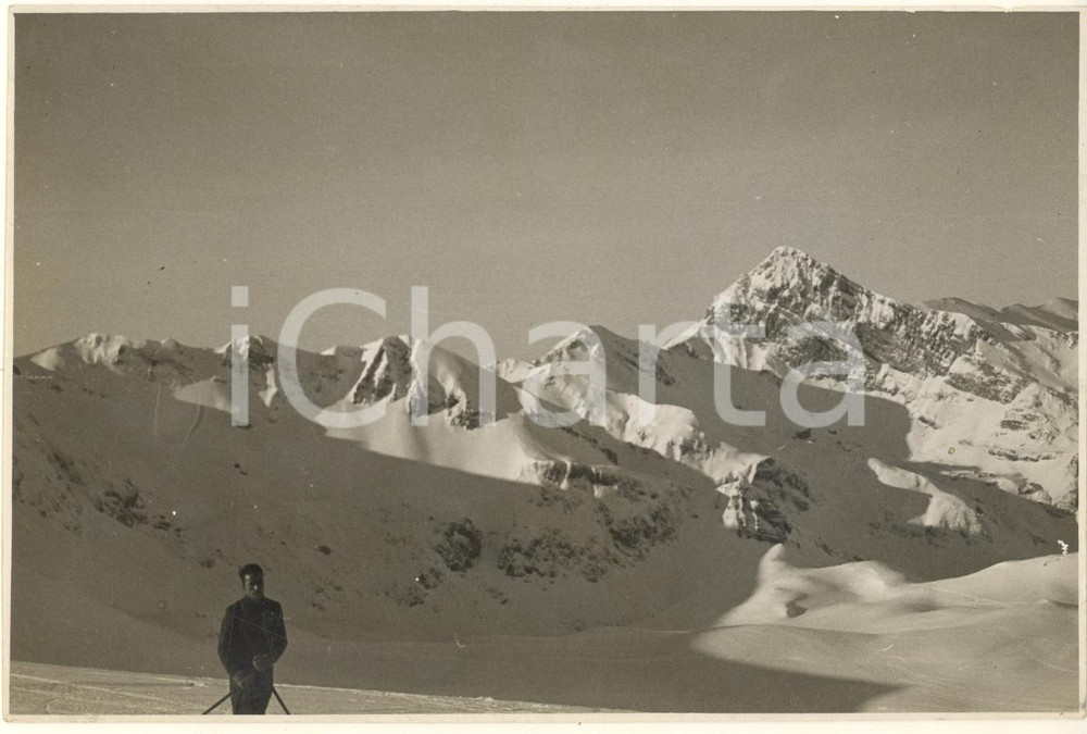 Fotografia d epoca originale 1930 ca ALPINISMO Pizzo Cefalone e Monte Portella da Campo Pericoli Foto 18x12 1