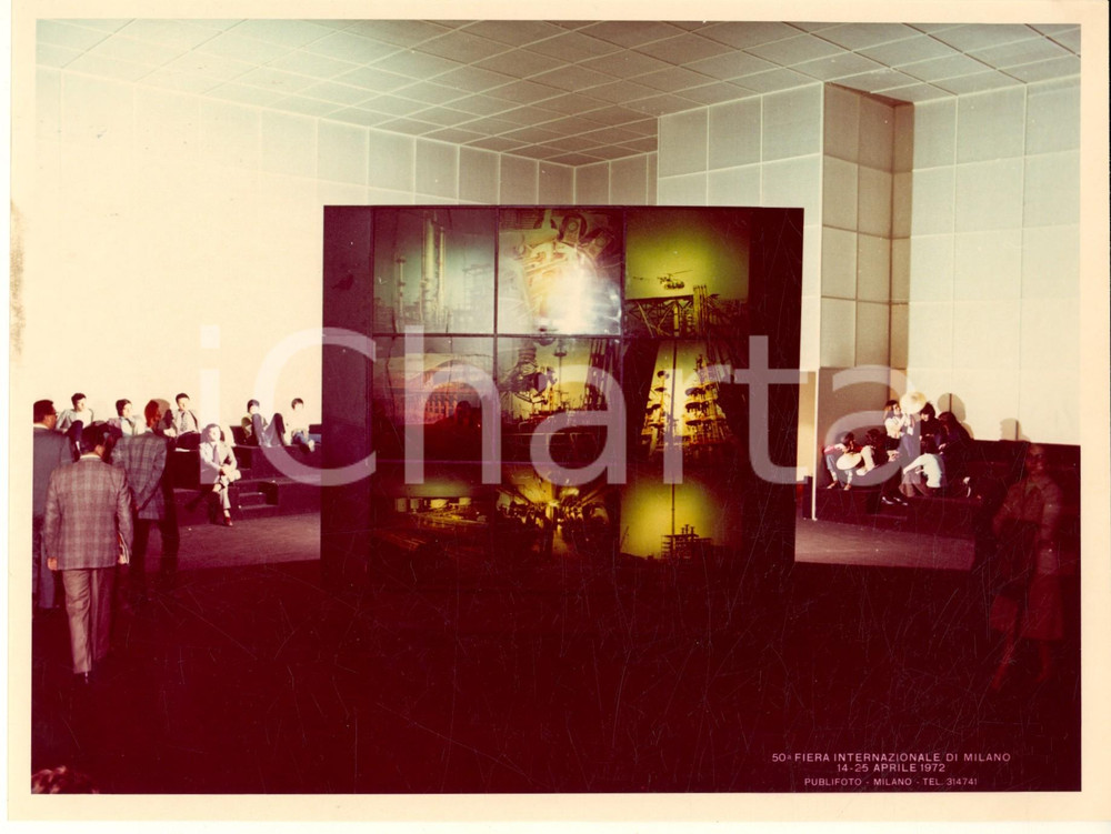 Fotografia d epoca originale 1972 50 FIERA DI MILANO  Padiglione MONTEDISON  Foto 24x18 cm 7 1
