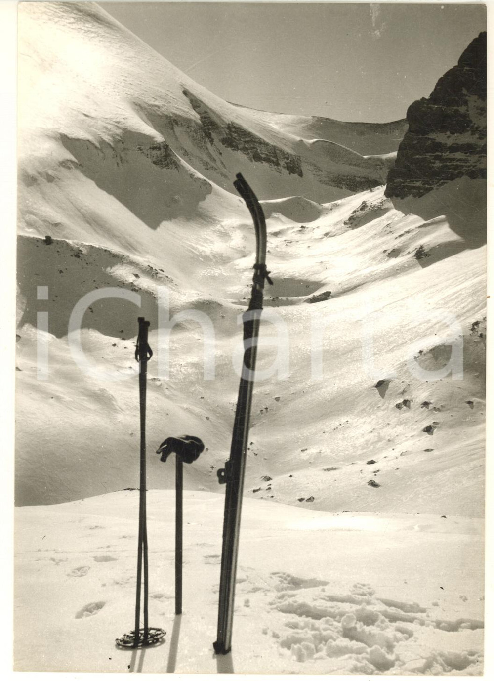 Fotografia d epoca originale 1955 ca ALPINISMO  Monti Sibillini  Verso il LAGO DI PILATO  Foto 1