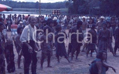 Fotografia d epoca originale 1976 SANDOKAN in TV YANEZ DE GOMERA Philippe LEROY DIAPOSITIVA ORIGINALE 1