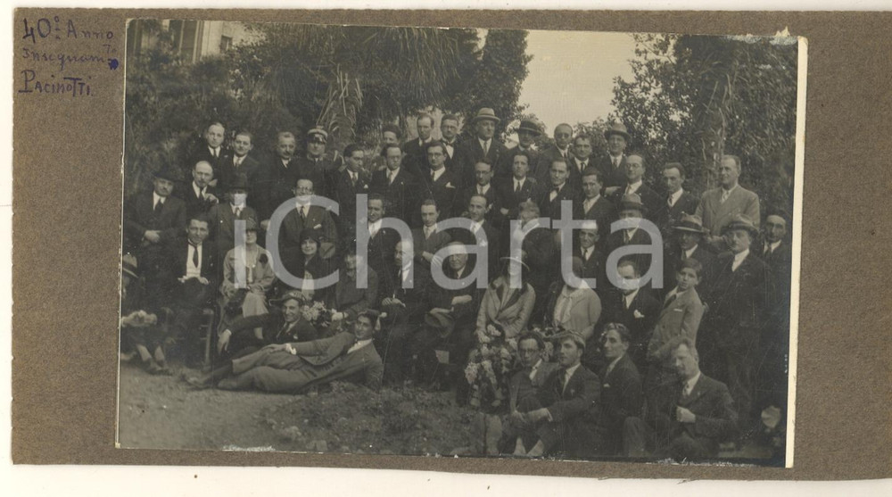 Fotografia d epoca originale 1929 Università CAMERINO  Festa Giuseppe PACINOTTI 40 anni insegnamento Foto 1