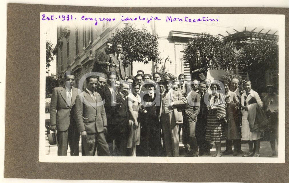Fotografia d epoca originale Estate 1931 MONTECATINI TERME Congresso Nazionale di Idrologia Foto 12x9 cm 1
