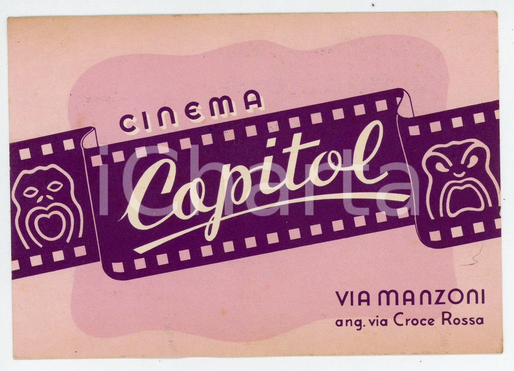 Cartolina originale da collezione 1949 MILANO Cinema Capitol  Cartolina proiezione IL CUCCIOLO con Gregory PECK 1