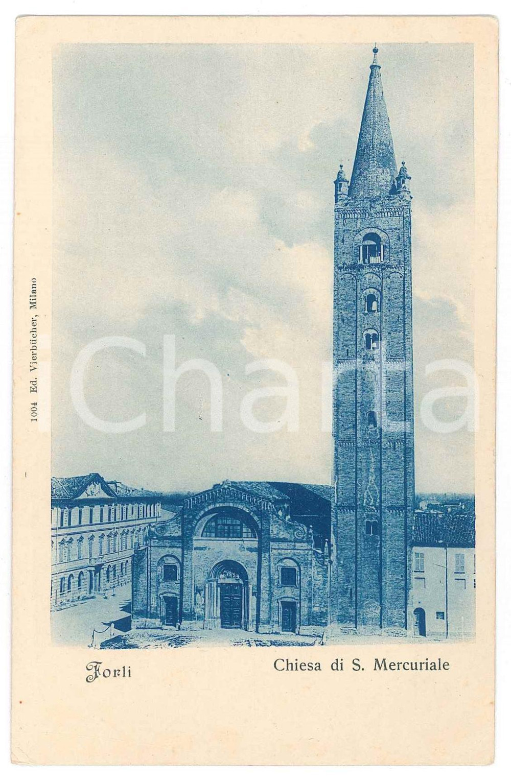 Cartolina originale da collezione 1900 ca FORLÌ Abbazia di San Mercuriale  Cartolina FP NV 1