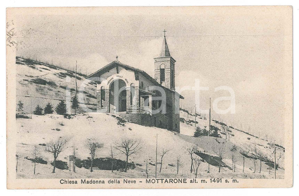 Cartolina originale da collezione 1965 MOTTARONE Chiesa della Madonna delle neve  Cartolina FP VG 1