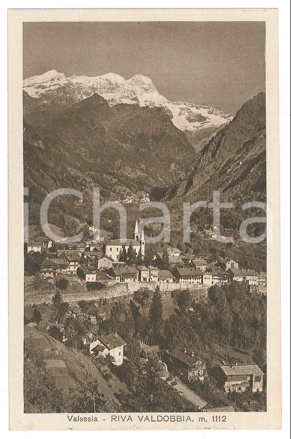Cartolina originale da collezione 1938 ALAGNA Panorama Frazione RIVA VALDOBBIA  Cartolina FP VG 1