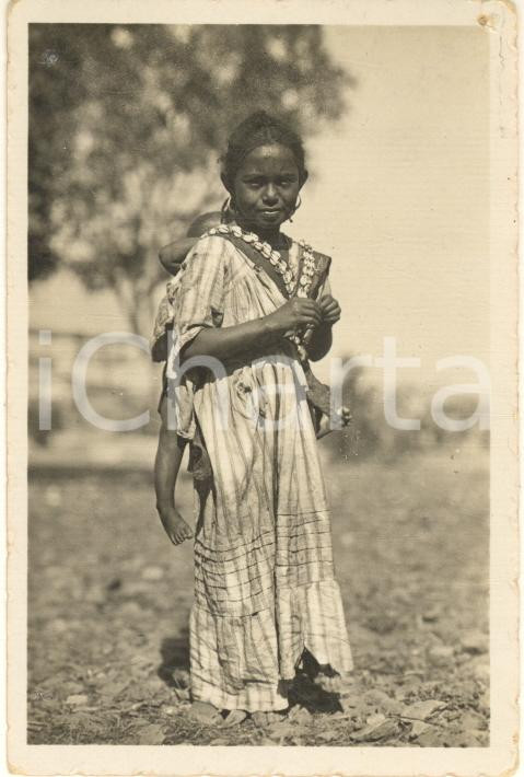Fotografia d epoca originale 1935 ca AOI ETIOPIA Bambina indigena  Ritratto  Foto 6x9 cm 1